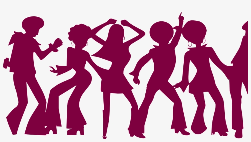 Seventies Dancers Silhouette Png - People Dancing Clip Art, transparent png download
