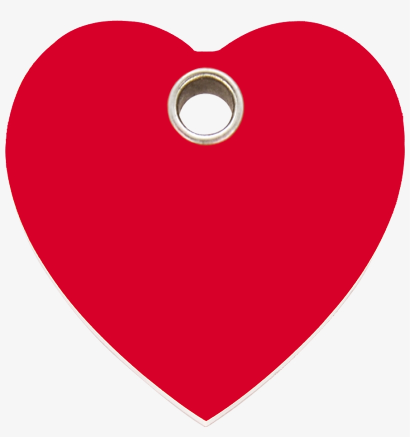 Red Dingo Plastic Tag Heart Red 04 Ht Re - Heart, transparent png download