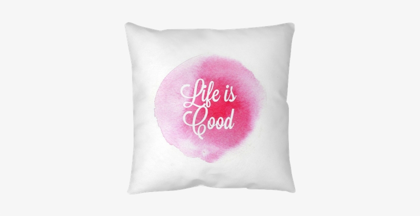 Abstract Pink Hand Drawing Watercolor Wash On White - Cushion, transparent png download