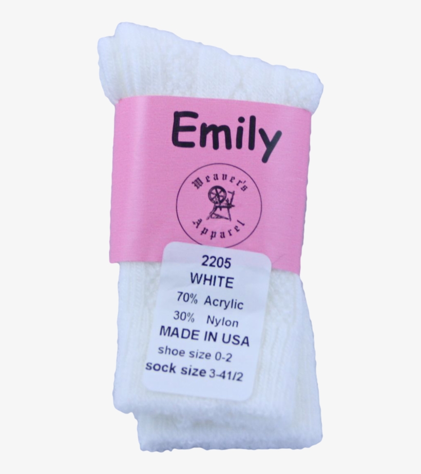 Emily Girls' Acrylic Knee-high, Diamond Pattern, White - Family Gathering, transparent png download