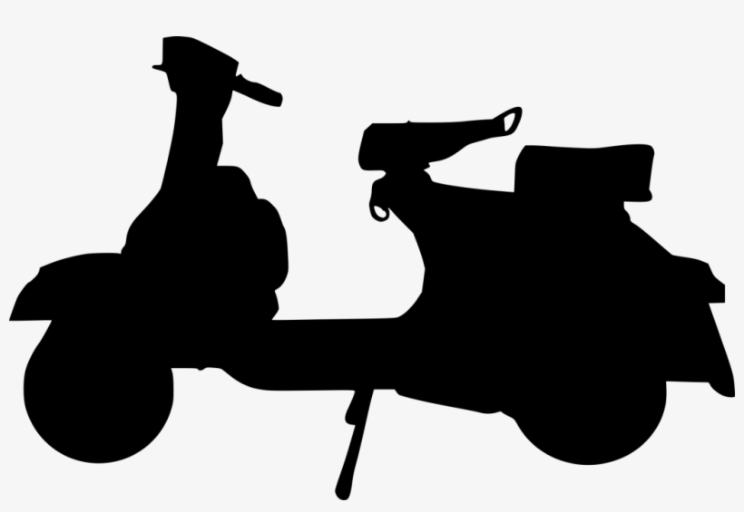 Png File Size - Vespa Silhouette, transparent png download