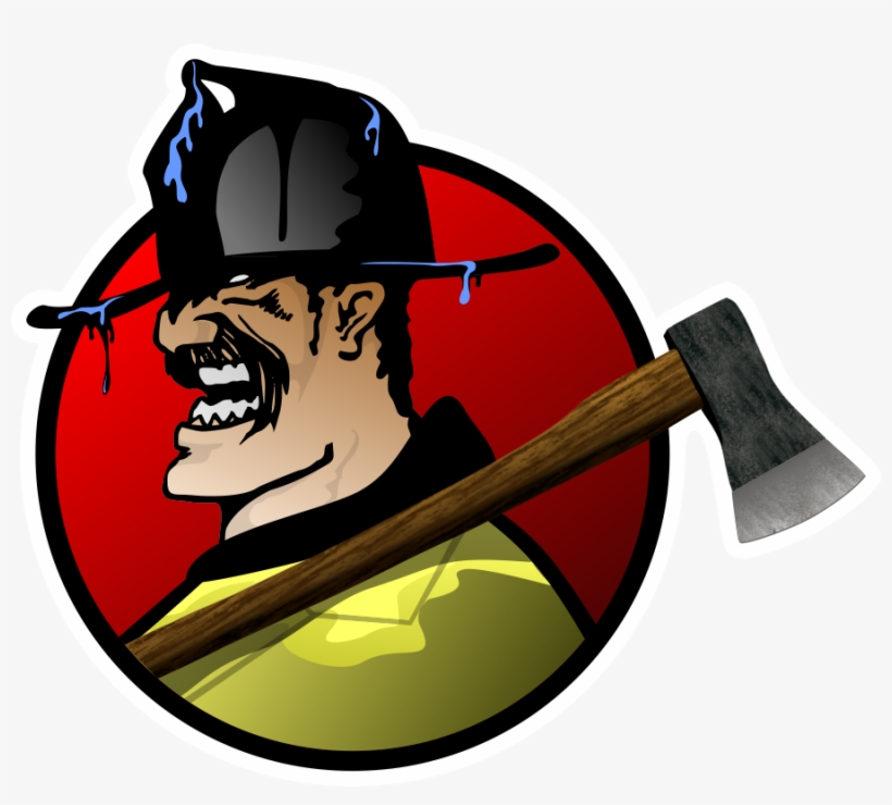 Png Black And White Stock Fireman Vector Shield - Firefighter, transparent png download