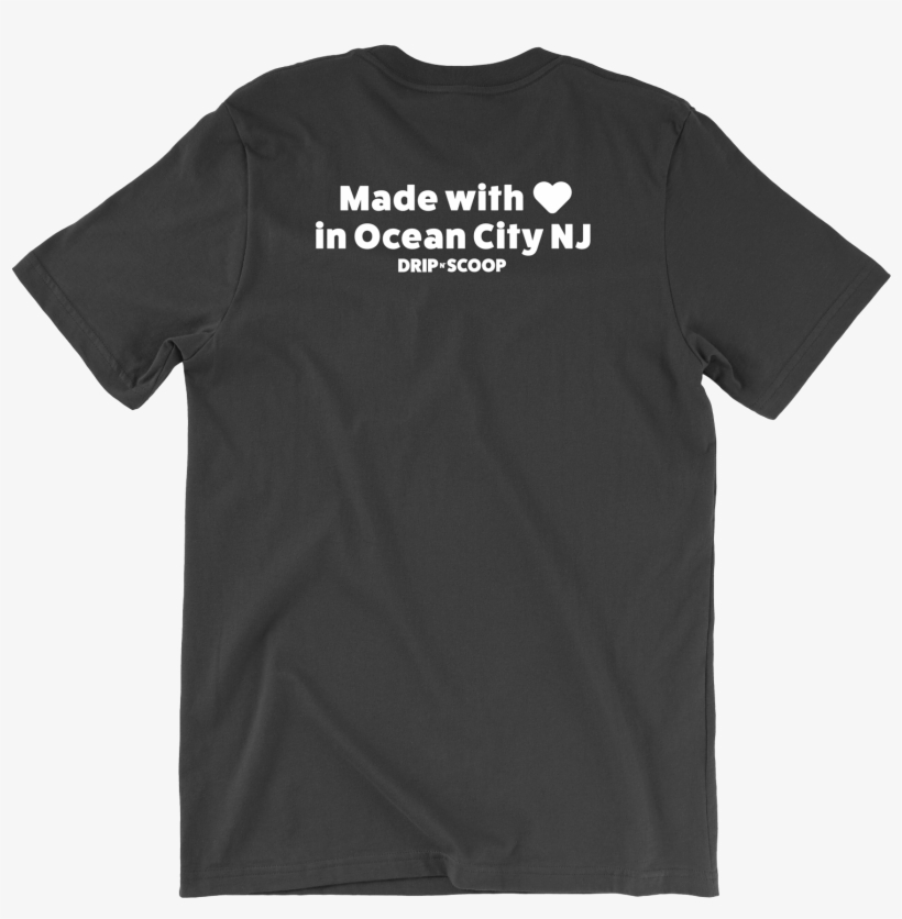 Made With <3 T-shirt - Black T Shirt, transparent png download