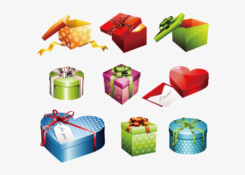 Various Gift Box Png - Vector Gift, transparent png download