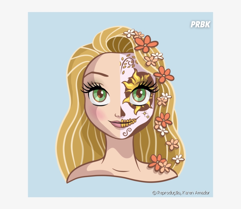 E Aí, Gostaram Da Caveira Mexicana Da Rapunzel - Disney Princess Sugar Skull, transparent png download