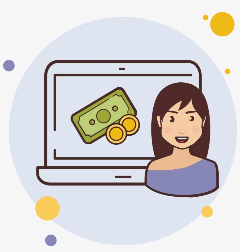 Laptop Cash Money Icon - Icon, transparent png download