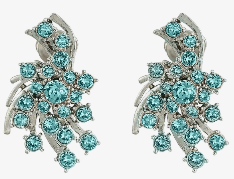 Oscar De La Renta D24-271707 Radiant Crystal Dress - Earring, transparent png download