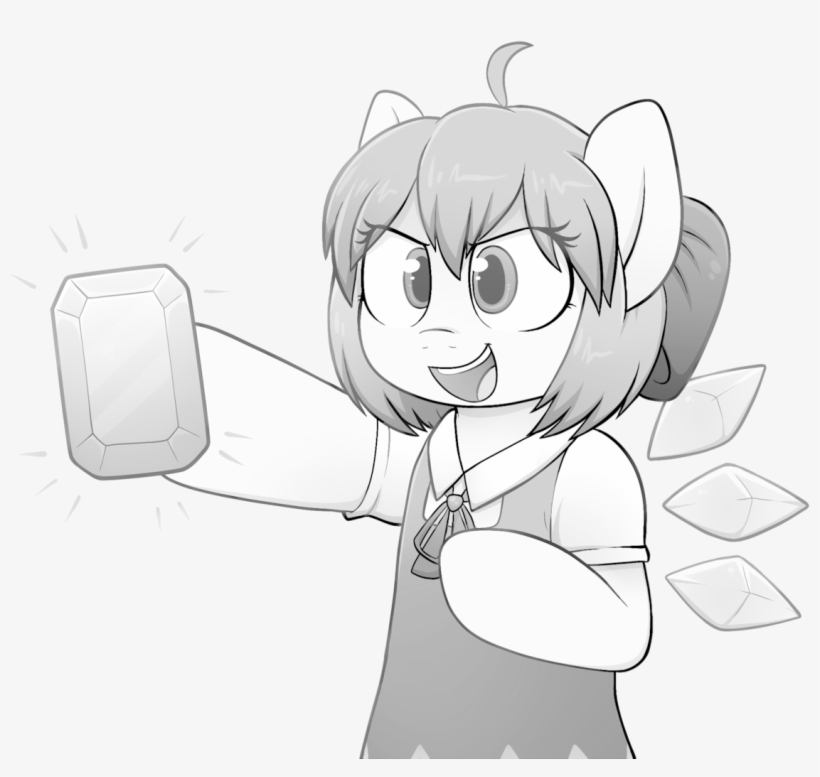 Ahoge, Anime, Black And White, Bow, Buck Legacy, Card - Cirno, transparent png download