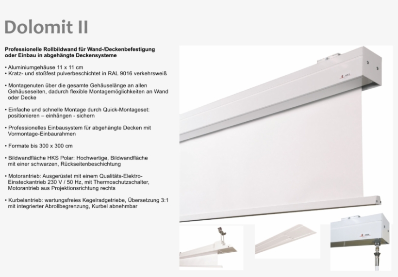 Hks 1:1 - 180 X 180 Cm - - Hks Dolomit Ii Motorleinwand, transparent png download