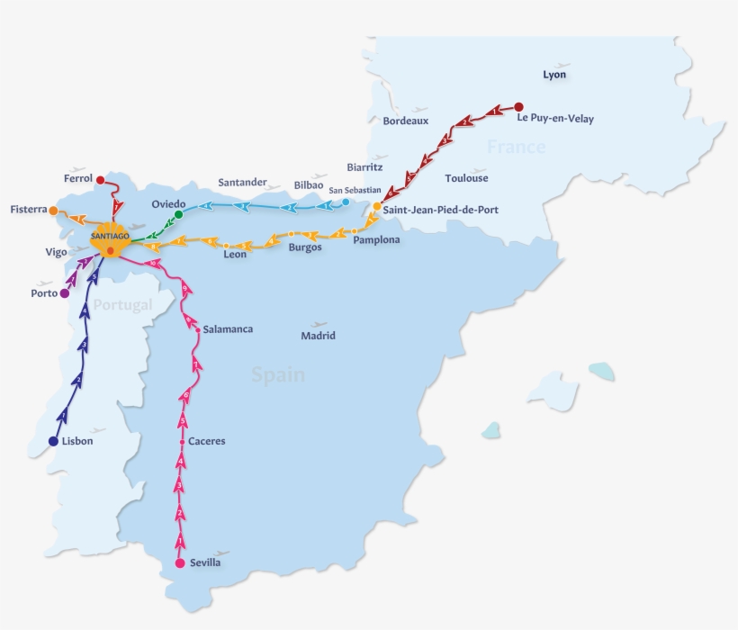 Camino Routes - Follow The Camino, transparent png download