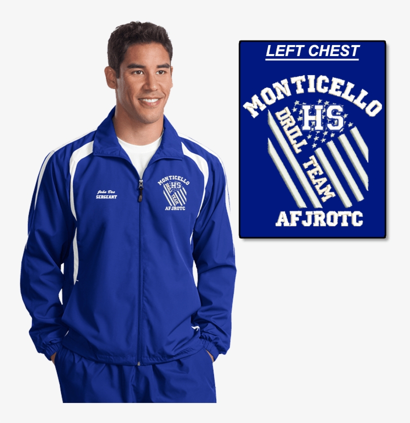 Jrotc Embroidered Drill Team Wind Jacket , Embroidery, - Band Warm Ups Suits, transparent png download