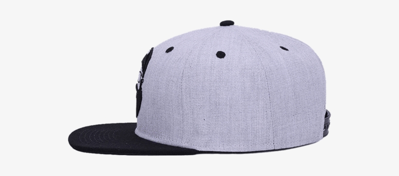 The Side Of A Gray Snapback Cap With A Black Visor - Cap, transparent png download
