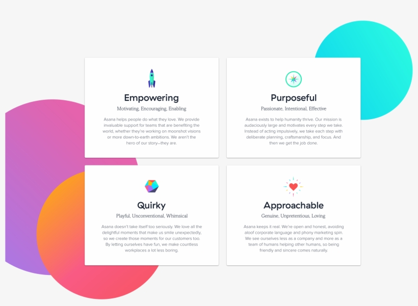 Next Came The Brand Narrative, A Story That Explains - Asana Values, transparent png download
