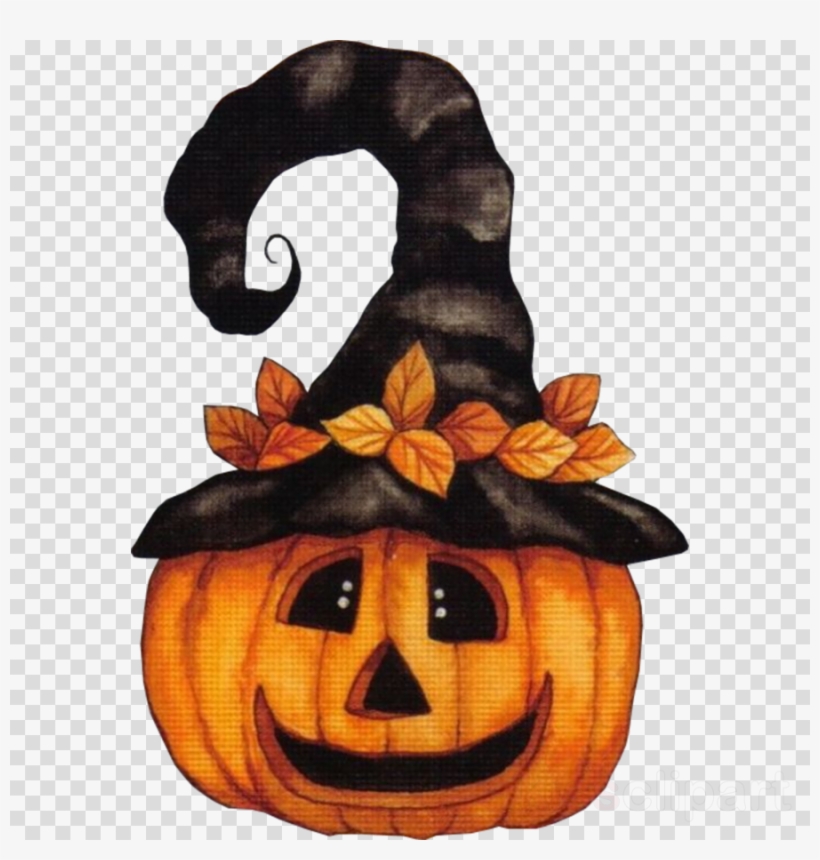 Pumpkin Witch Clipart Jack O' Lantern Pumpkin Halloween - Calabazas Dia De Muertos, transparent png download