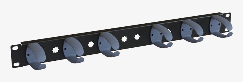 Cable Bar Detachable Hooks 1u Black1 - 19-inch Rack, transparent png download