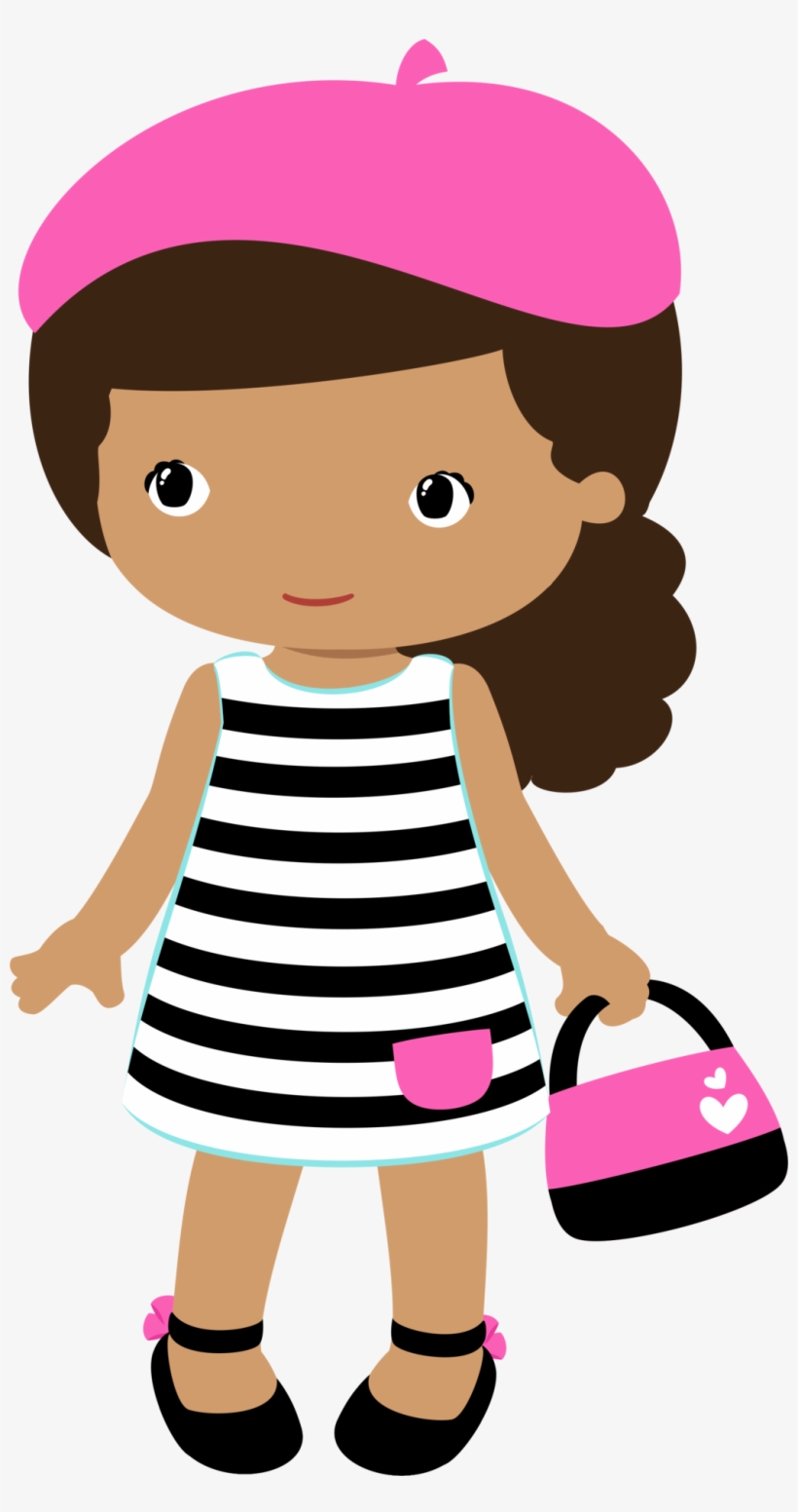 Bonecas * Meninas - Menina Paris Png, transparent png download