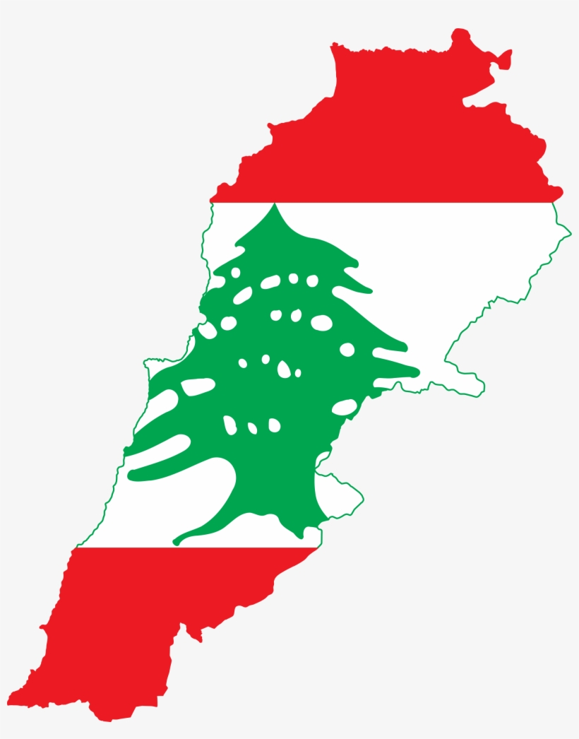 Open - Lebanon Flag Map, transparent png download