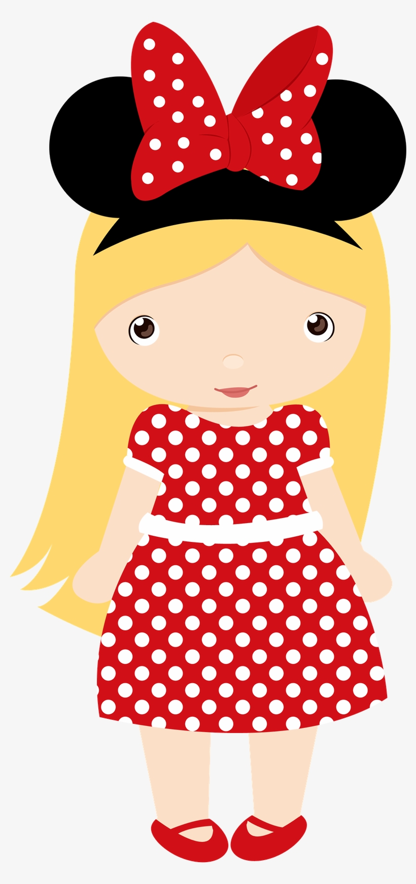 Mickey Craft, Disney Clipart, Minnie Mouse Pink, Minnie - Minnie Mouse Little Girl Clipart, transparent png download