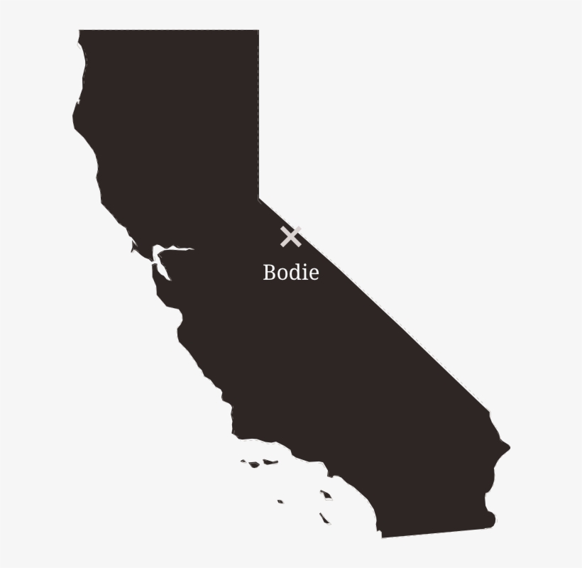 Map Showing The Location Of Bodie - California Map Png, transparent png download