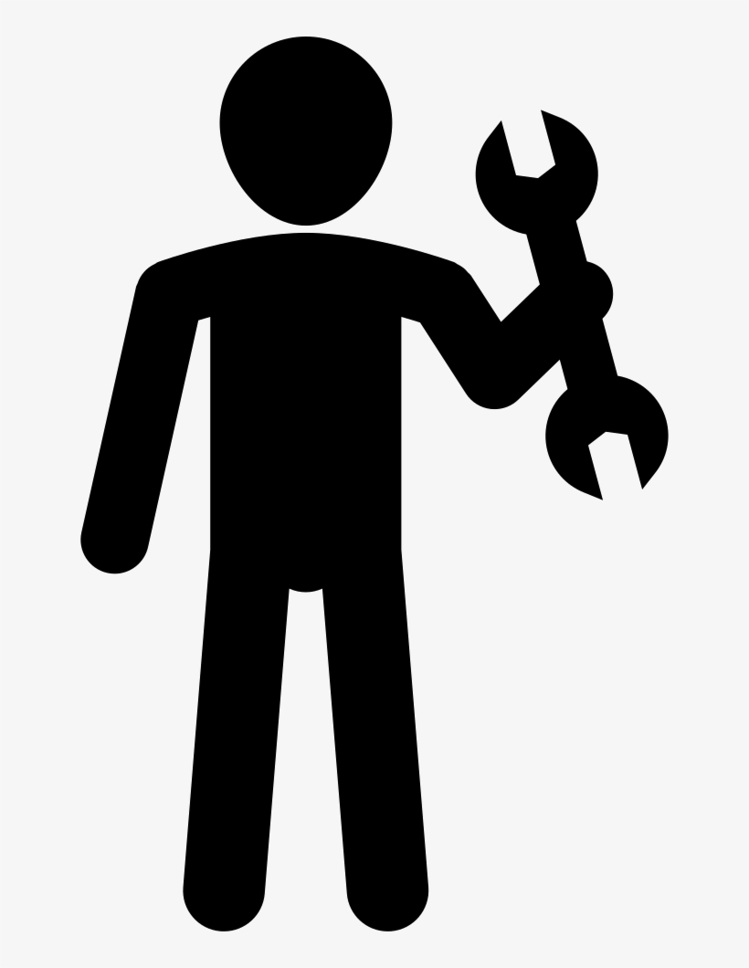 Png File Svg - Man With Wrench Icon, transparent png download