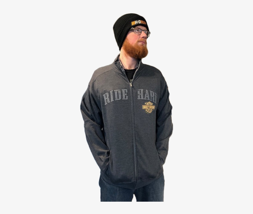 Harley-davidson® Men's Grunge Banner Charcoal & Black - Polar Fleece, transparent png download