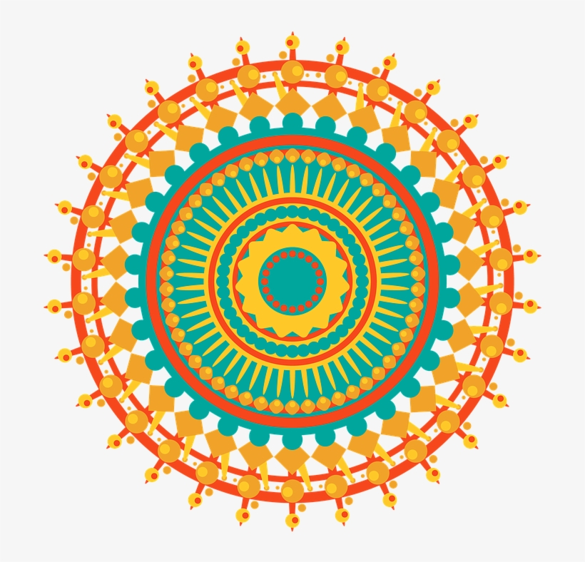 Mandala, Geometric, Design, Pattern, Shapes - Federal Reserve Bank Stamp, transparent png download
