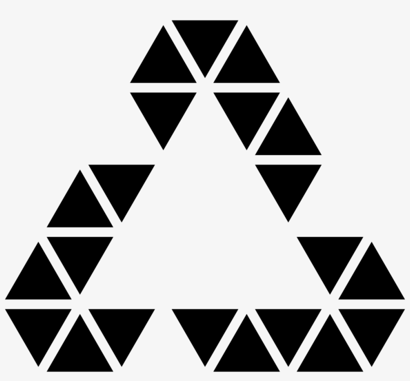 Polygonal Triangular Recycle Symbol Comments - Heart Made Out Of Shapes, transparent png download