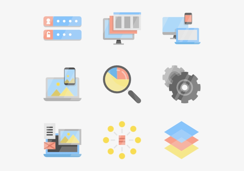 Web Design Set - Content Vector Icon Png, transparent png download