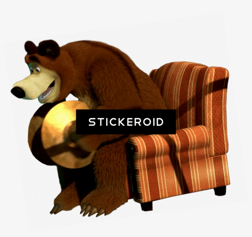 Bear Holding Cymbals - Bear, transparent png download