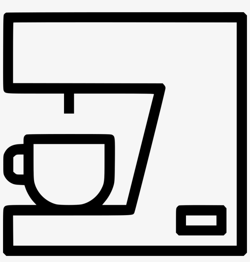 Png File Svg - Coffee Machine Icon White, transparent png download
