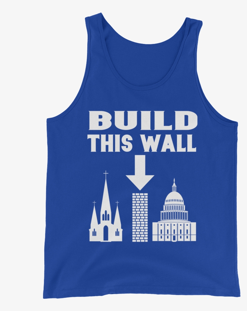 Build This Wall Tank Top - T-shirt, transparent png download
