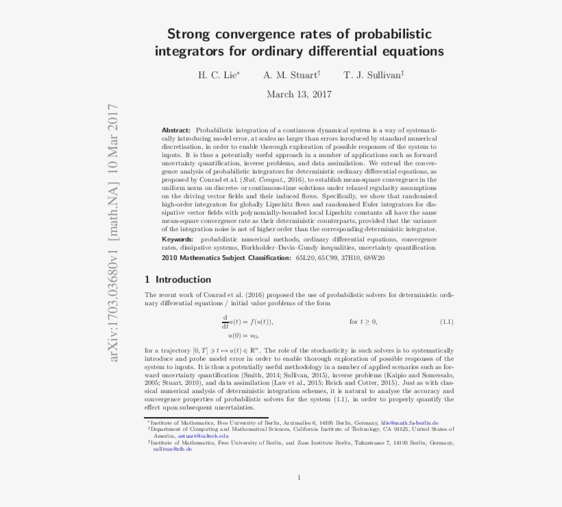 Strong Convergence Rates Of Probabilistic Integrators - Bavaria, transparent png download