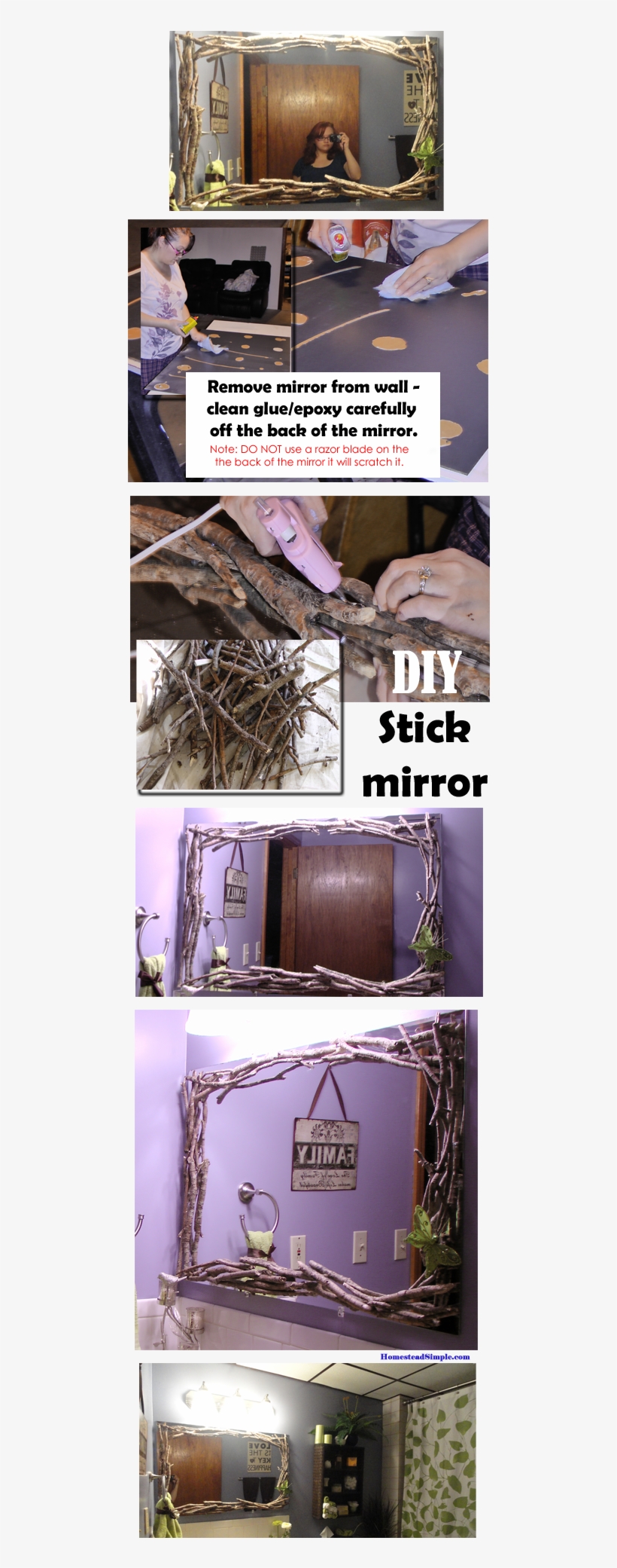Diy Stick Twig Mirror Frame Room PNG Image Transparent PNG Free