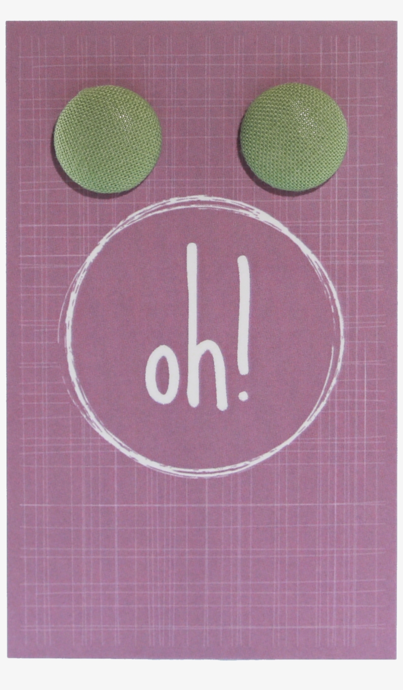 Prairie Green Button Earrings - Circle, transparent png download
