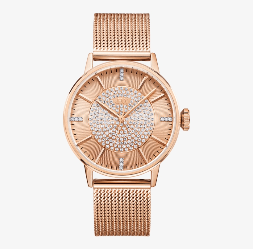Jbw Belle J6339b Rosegold Rosegold Diamond Watch Front - Jbw Women's Belle Stainless Steel Diamond Watch - Gold, transparent png download