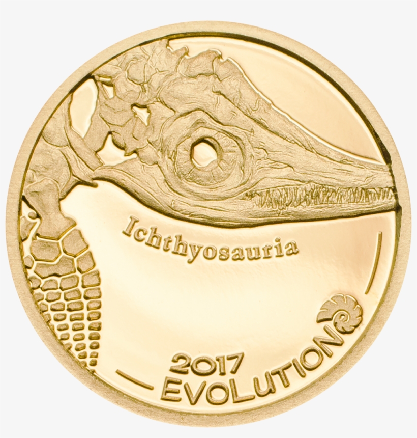 5 Gram Mongolia Evolution Of Life Ichthyosaur - Gold Coin, transparent png download
