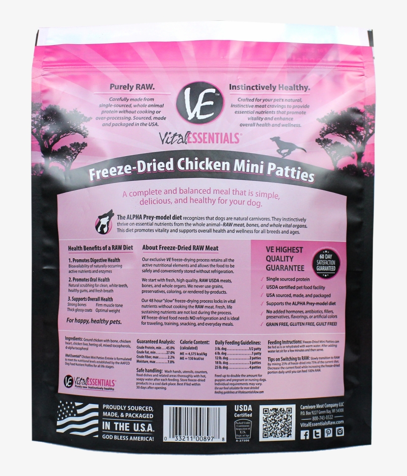 Vital Essentials Freeze Dried Grain Free Chicken Mini - Vital Essentials Freeze-dried Food Mini Nibs, transparent png download