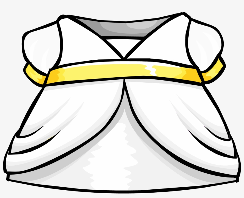 Snow Fairy Dress Clothing Icon Id 4123 2 - White Outfit Club Penguin, transparent png download