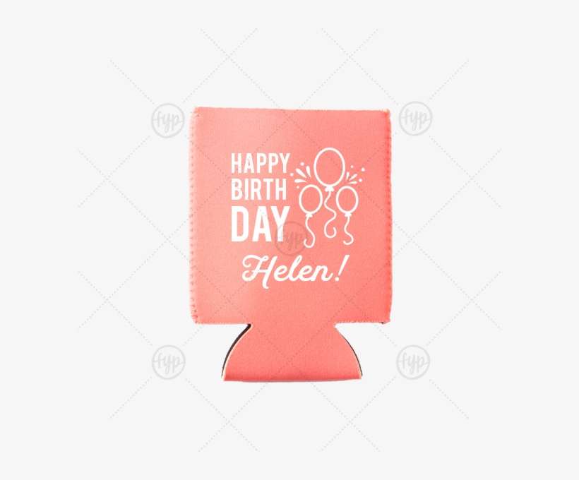 Personalized Coral Flat Can Cooler With Matte White - International Co-operative Alliance, transparent png download