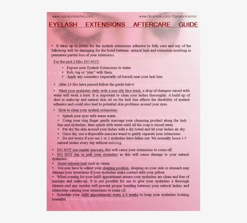 Eyelash Extensions After-care - Semi Permanent Eyelash Aftercare, transparent png download