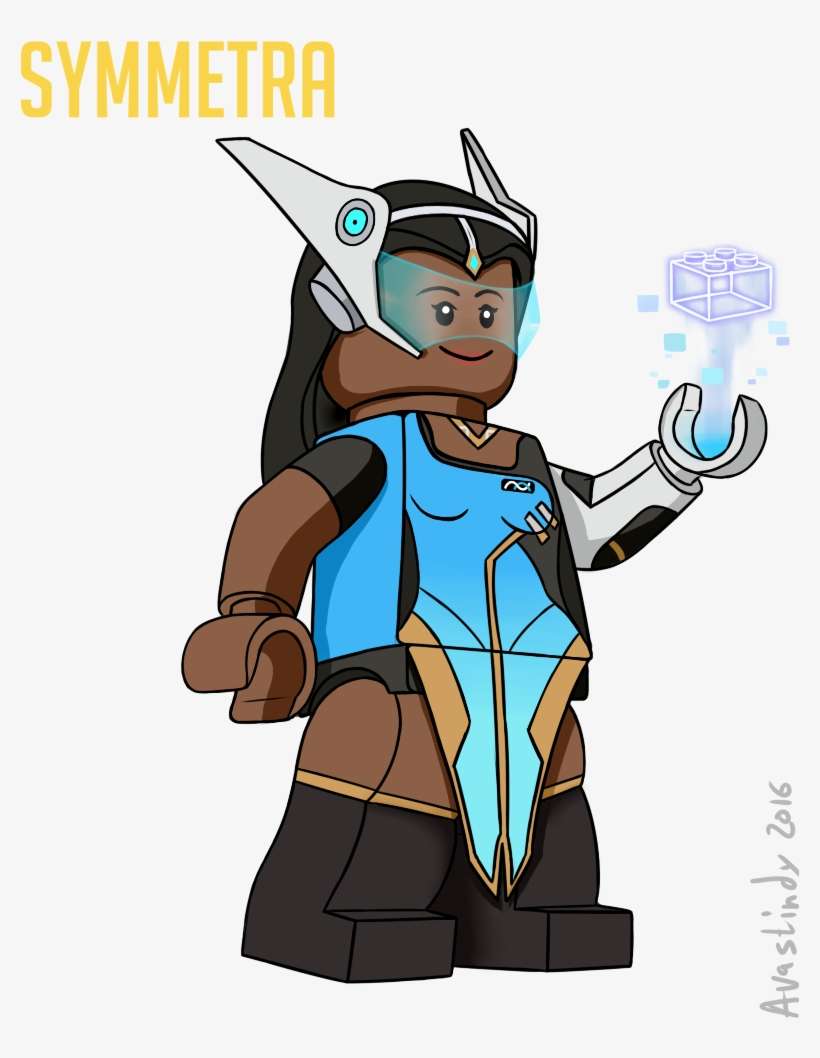Lego Symmetra By Avastindy-danp4sf - Overwatch Lego Minifigure Art, transparent png download