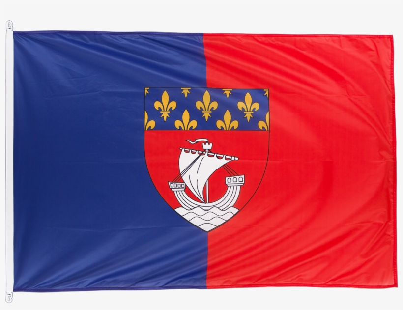 Flag Pro 100 X 150 Cm - Flag: Paris With Shield | Vectorized, transparent png download