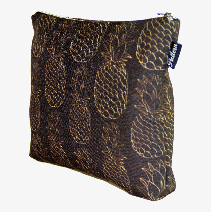 Gold Pineapples Scene Pouch Gold Pineapples Scene Pouch - Gold, transparent png download