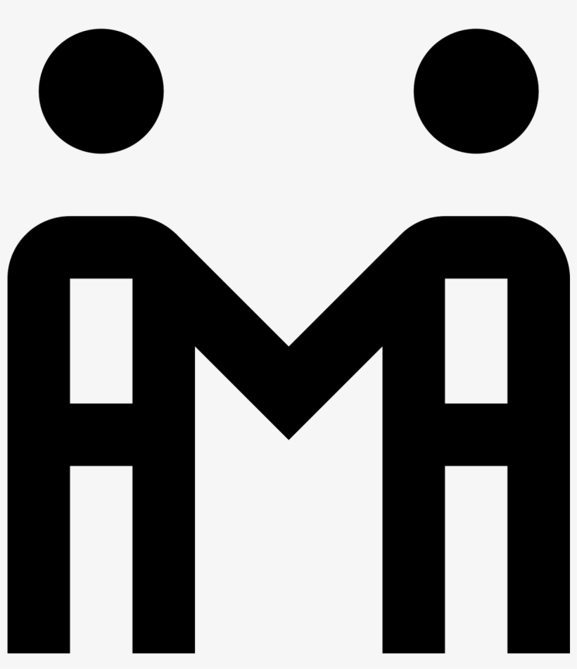It's A Logo For Depicting A Meeting Between Two People - Sign, transparent png download