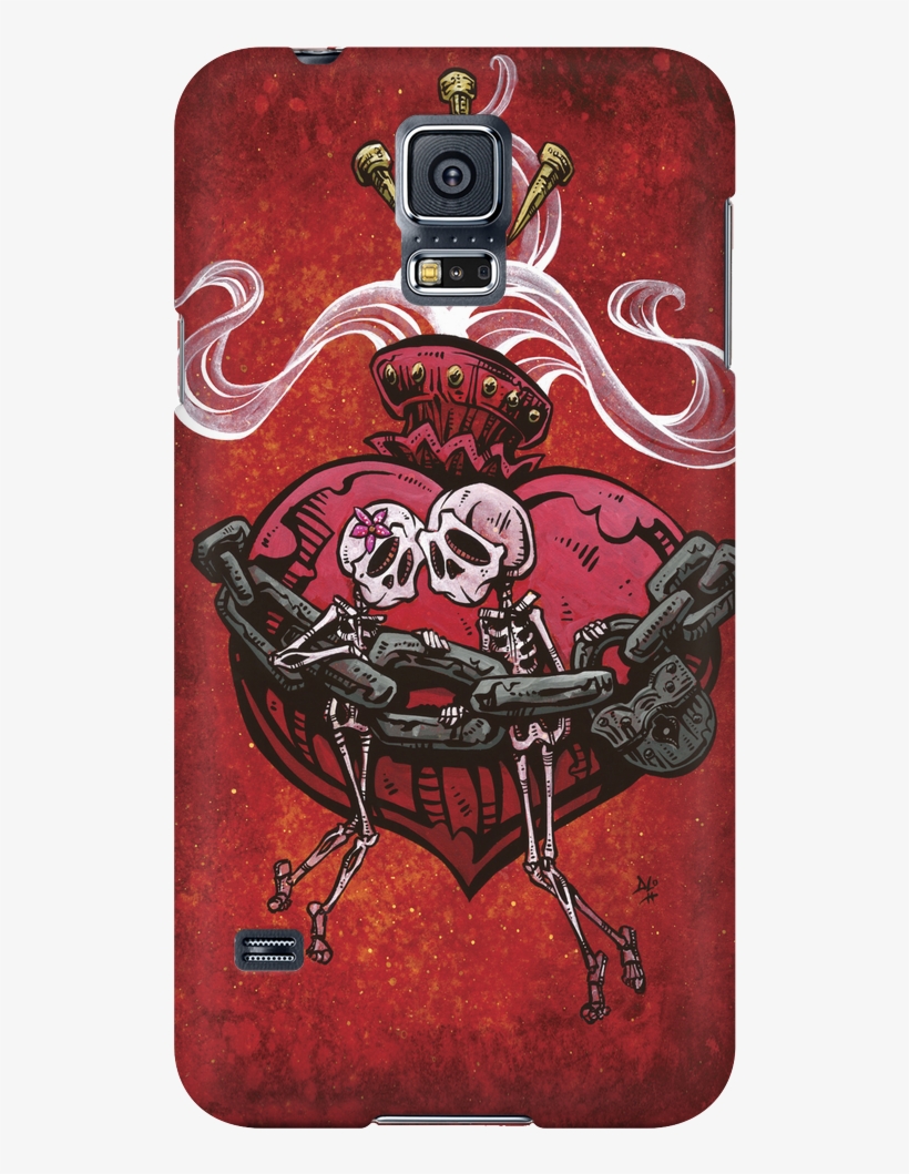 Day Of The Dead Artist David Lozeau, Chained To You - Custom Phone Cases Iphone 5c - Diy Sugar Skull Cell, transparent png download
