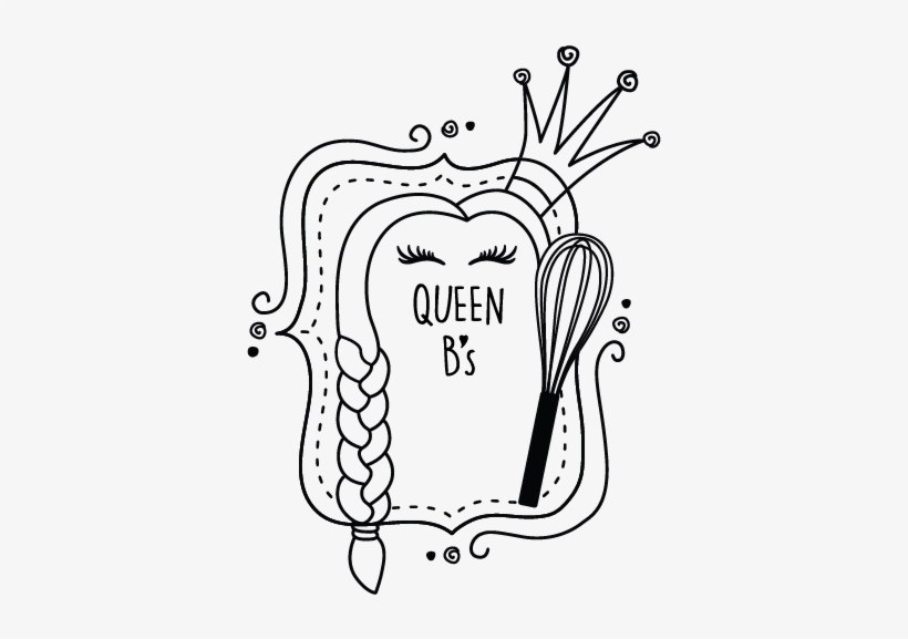 Queen B's Logo - Line Art, transparent png download