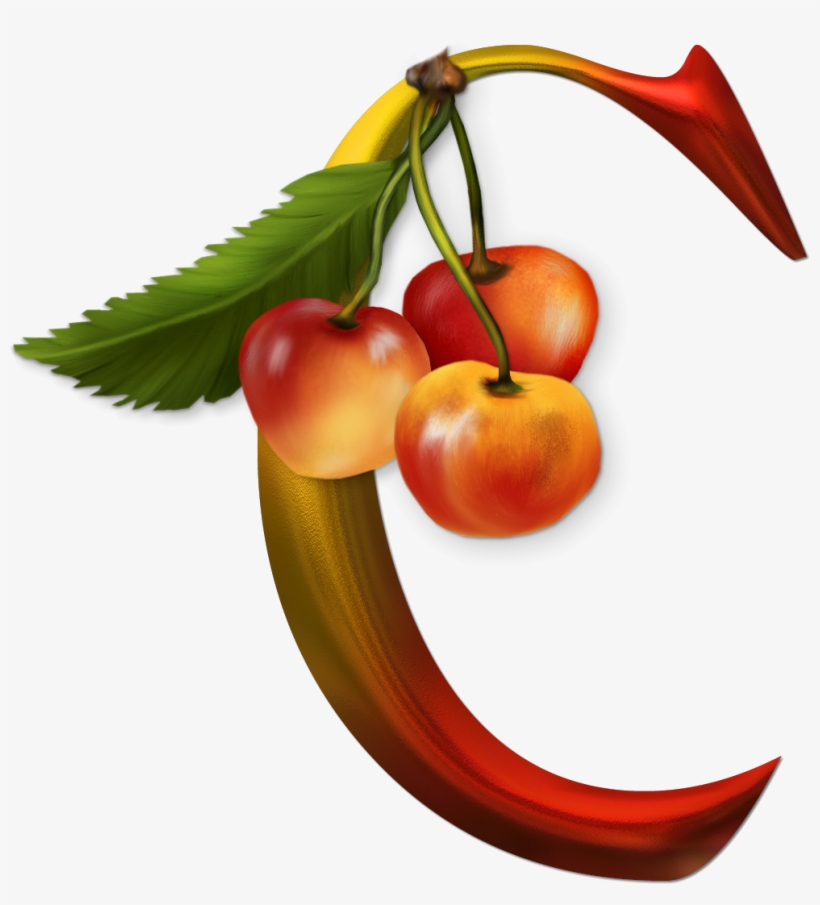 Cherries - Letras De Frutas, transparent png download