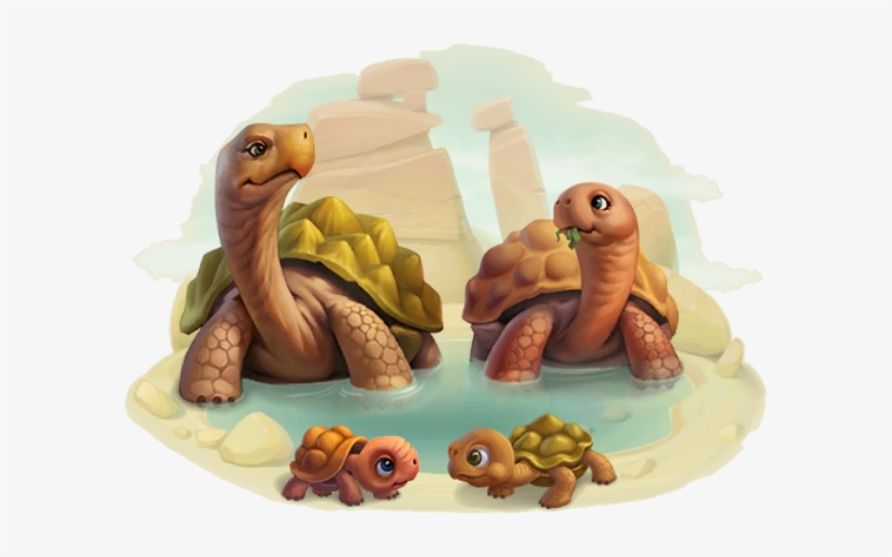 Giant Tortoise Family - Cake Decorating, transparent png download