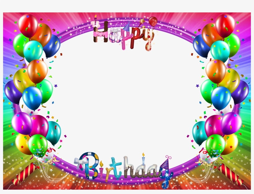 Download Happy Birthday Frame Transparent PNG Download SeekPNG