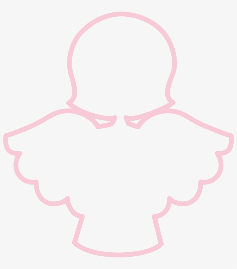 Baptism Cookies, Angel Outline, First Communion, Xmas - Silhueta Anjinho Png, transparent png download